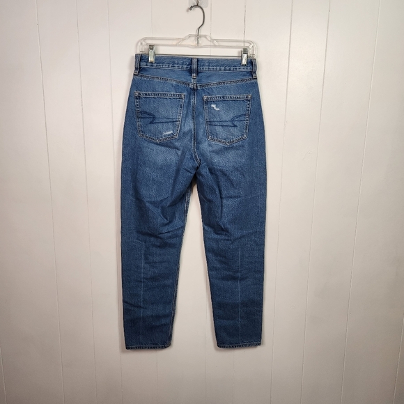 American Eagle AEO Mom Jeans Stretch 100% Cotton High Waisted Rise 90s Size 4 - Picture 3 of 12